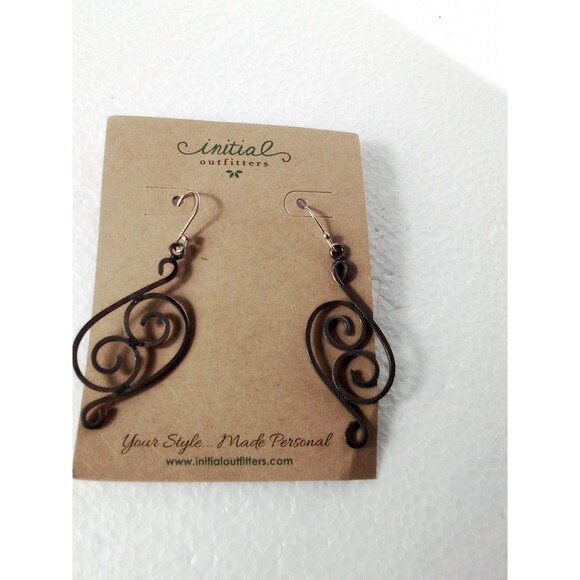 Initial Outfitters New Set Of Earrings Comes With Jewelry Card And Blue Bag And - Picture 4 of 11